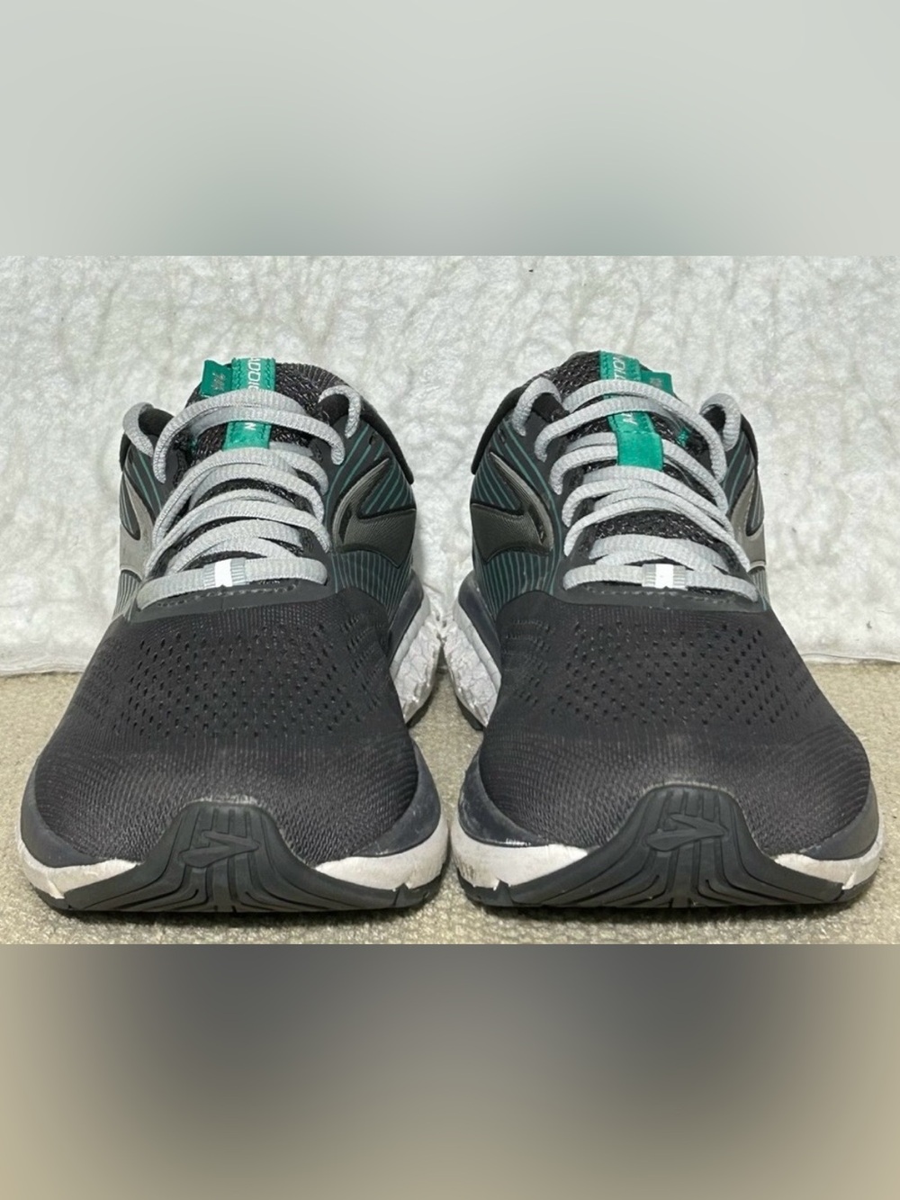 Brooks Black Running Shoes with Teal Accents - Picture 6 of 9